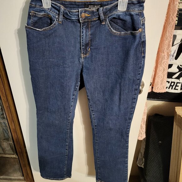 JUDY BLUE STRAIGHT LEG BLUE JEANS SZ 14 - Picture 1 of 7